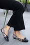 Teresa Leopard Bow Detailed Women's Ballerinas - 4