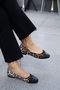 Teresa Leopard Bow Detailed Women's Ballerinas - 5