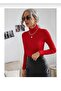 Unisex Light Blue Cotton Fabric Turtleneck Camisole Slimfit Turtleneck Sweater