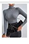 Unisex Light Blue Cotton Fabric Turtleneck Camisole Slimfit Turtleneck Sweater - 2