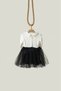 Black Ribbon Baby Neck Long Sleeve Baby Girl Dress - Heidi - 7