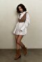 Hera Tassel Detail Tan Suede Cowboy Boots - 6