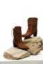 Hera Tassel Detail Tan Suede Cowboy Boots - 2