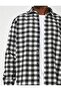 3wam60006hw Black Plaid 9c9 Men's Acrylic Woven Tops Men's Shirt - 5