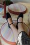 Vernis Black Patent Leather Women's Ballerinas with Buckle Detail - 2