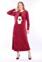 Women's Burgundy velvet dress - 6