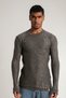 SLIM FIT SPECIAL PAINTING AND TOLDING EFFECT RATTED KNIT SWEATER - 2