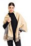 Double Sided Plaid Wool Shoulder Shawl - 70x190cm - Winter Shawl - 5