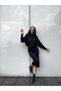Women's Knitwear Strap Dress Sweater Double Set - 2