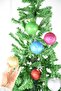 New Year's Colorful Glitter Ball Tree Ornament 6 cm, 6 pieces - 2