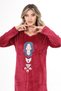 Women's Burgundy embroidery detailed long velvet dress - 2