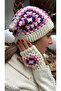 Kutcha Hand Knitted Beret and Gloves Set - 3