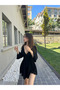 Women's Spanish Sleeve Detail Sandy Dress with Shorts - 4
