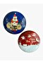 Christmas Themed 2 Pieces Metal Box with Vanilla Flavored Candle Bomb