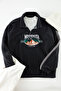 Antrasit Unisex Oversize/Geniş Kesim Dik Yaka Anti-pilling Polar Sweatshirt TMNAW24SW00034 - 11