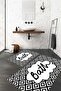Bathroom Mat, Non-Slip Base, Black and White, Toilet Seat, Decorative Mat, Gift, Dowry Box,