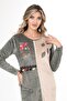 Women's Khaki velvet dress - 5