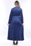 Women's Navy Blue Embroidery Detailed Velvet Long Dress - 4