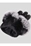 Women's Vegan Leather Water and Windproof Cold Resistant Thermal Quilted Gloves - 8