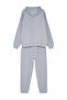 Gri Regular /Rahat Kesim Kapüşonlu Nakışlı Sıcak Tutan Sweatshirt Eşofman Takım TMNAW24EM00000 - 4
