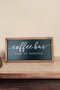 Kitchen Tea Coffee Corner Coffee Bar Wooden Decor Wall Painting Board Set (Black)