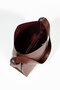 Black Suede Soft Leather Large Size Shopper Bag with Snap Fasteners and Zippered Inner Compartment - 2