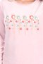 Women's Pink neckline embroidery detailed velvet long dress - 6