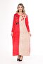 Women's Red velvet dress - 3