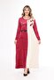 Women's burgundy velvet dress