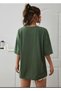 Women's Nefti Green Tasmania Printed Oversize T-shirt - 3