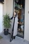 Women's Hooded Slit Detailed Long Filling Vest - 3