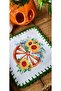 2 Decorative Green Sunflower Patterned Cocktail Napkins - 6