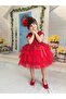 Girl's Red Evening Dress - 3