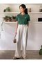 Women's Nefti Green Sunshine Printed Oversize T-shirt - 5