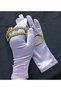 Elisabeth wrist length velvet gloves lilac - 4