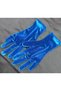 Elisabeth wrist length velvet gloves petrol - 6
