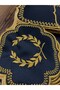 Başak Black Gold 8 Person 25 Piece Table Cloth Runner Set Embroidered Leather Dining Presentation Set - 4