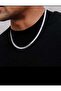 Stainless Steel Italian Scrunch Chain Unisex Necklace Silver 55+5 cm