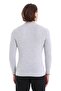 Gray Regular Fit Plain Crew Neck Wool Knitwear Sweater - 6