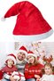 6 Pieces Red Fleece Santa Claus - Santa Claus Hat with White Pompom (KIDS-ADULTS) New Year's Hat - 3