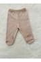 Unisex Stone Color 4-Piece Baby Bottom Pajamas with Booties 0-3 months - 2