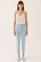 Aces Regular Fit Ankle Length Mid Waist Blue Color Women's Pants