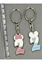 METAL KEYRING FOR A 2 YEAR OLD BIRTHDAY PINK 5 PIECES - 2