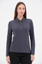 Women's Smoked Regular Fit Long Sleeve Polo