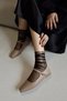 Petite Nude Skin Matte Leather Closed Back Single Strap Square Toe Helmet Women's Ballerina Shoes Mary Jane - 2