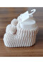 Pompom Knitted Baby Booties 100% Cotton - 2