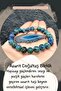 Azurite Natural Stone Bracelet (with Agate Stone Gift) 8 Mm (Memory Strengthening / Intuition and Psychic Power)