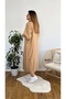 Knitwear Long Dress with Zipper Neck Balloon Sleeve - 3