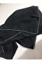 Black Crepe Chiffon Square Scarf Fabric with Hand Embroidery and Stones Luxury Scarf 105X105 - 2