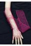 Diamond fingerless bridal gloves fuchsia - 3